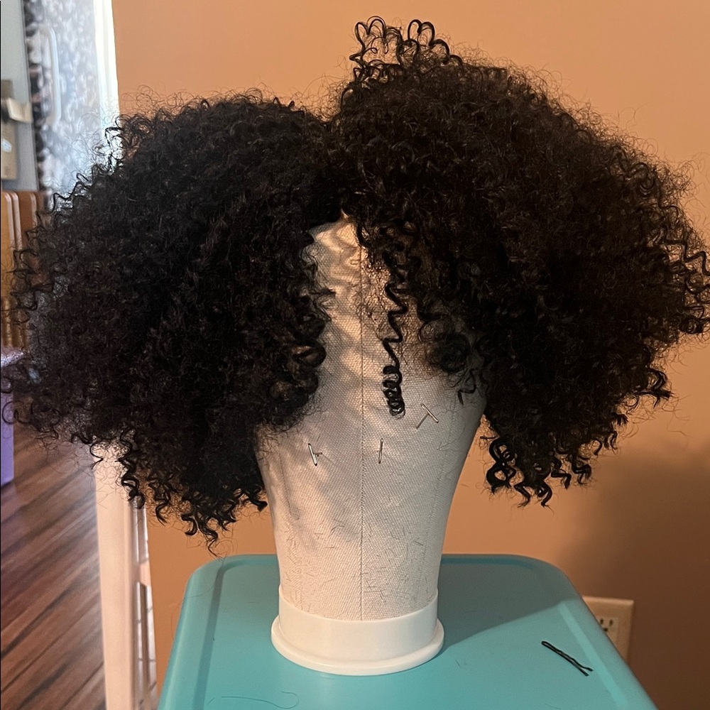 Curly Black Wig for Women